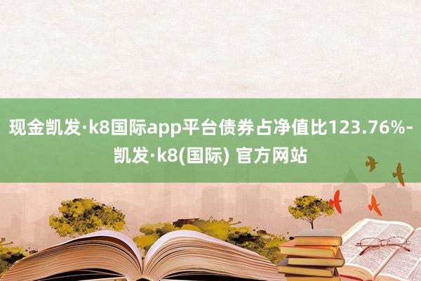 现金凯发·k8国际app平台债券占净值比123.76%-凯发·k8(国际) 官方网站