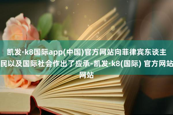 凯发·k8国际app(中国)官方网站向菲律宾东谈主民以及国际社会作出了应承-凯发·k8(国际) 官方网站